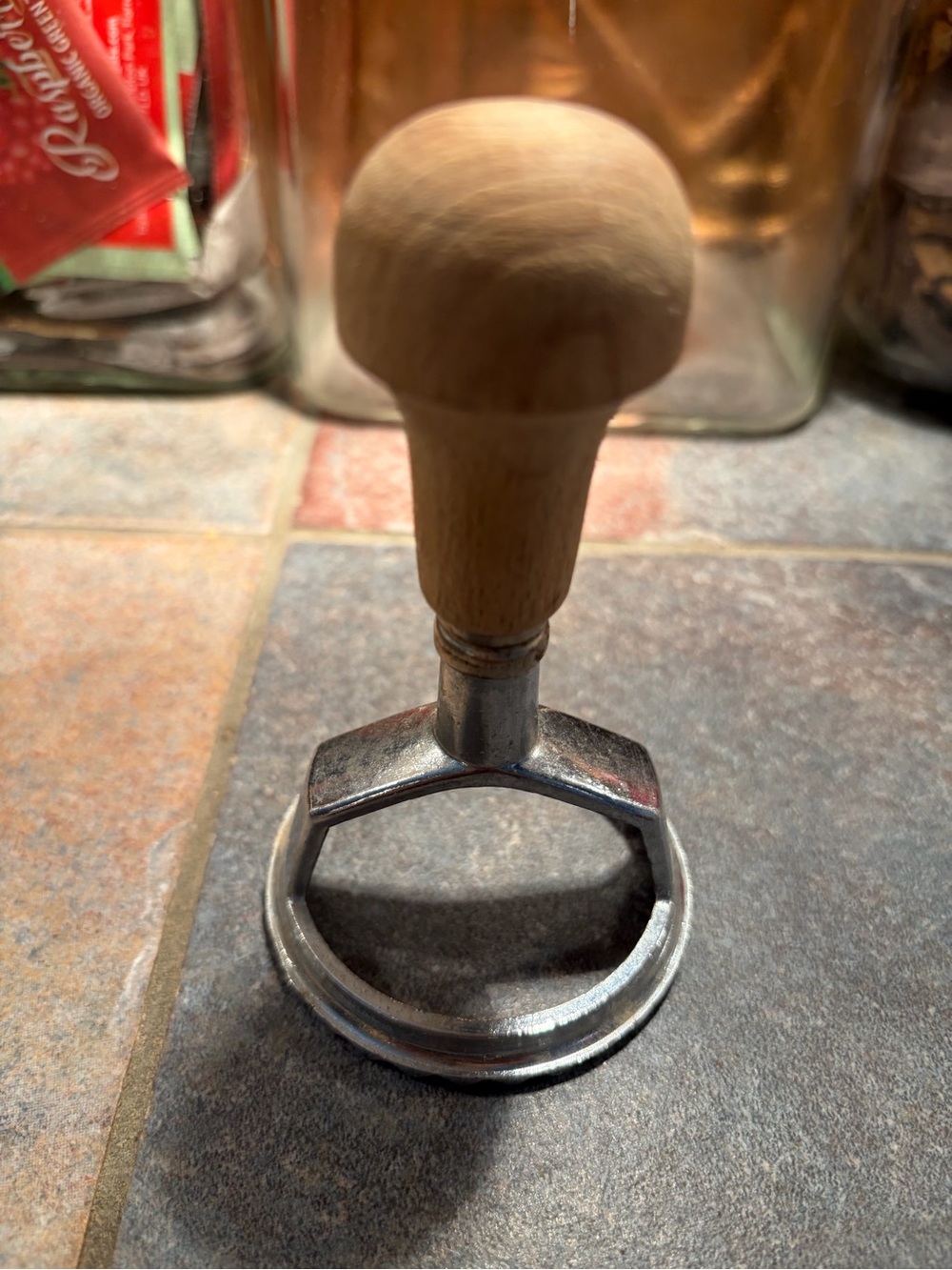 Wood-Handled Stainless Steel Dough/Biscuit Cutter/pasta - Natural Wood